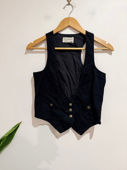 Ctn Softwash Cropped Vest / Waistcoat Size Medium