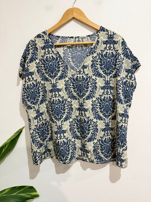 Emery Rose Floral Print Top Size 0XL