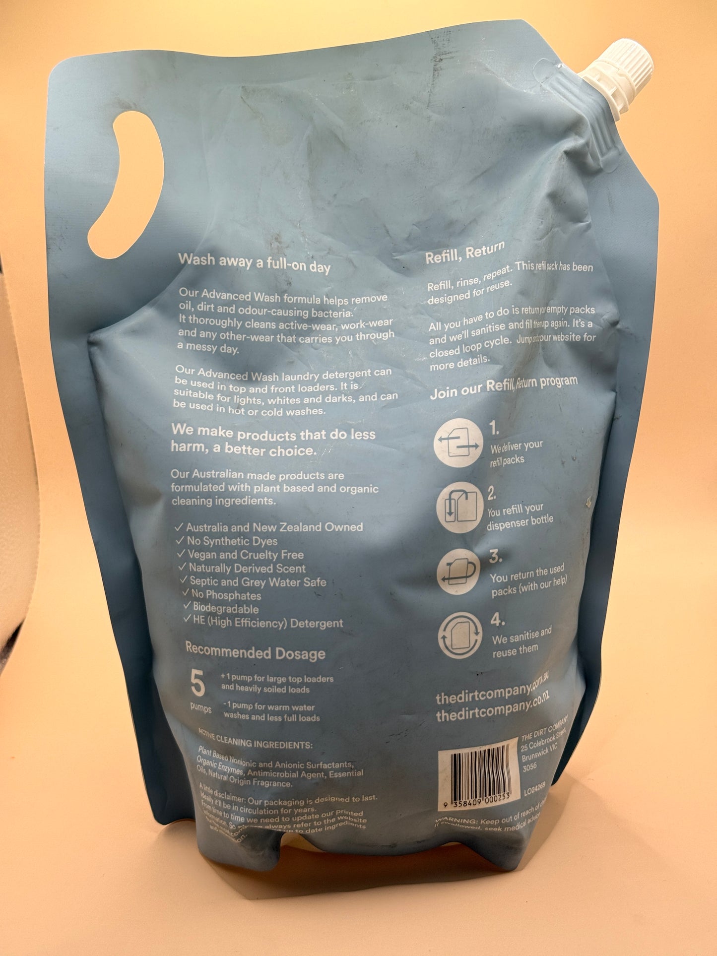 Dirt. Laundry Detergent Refill 2500ml (171 Loads)
