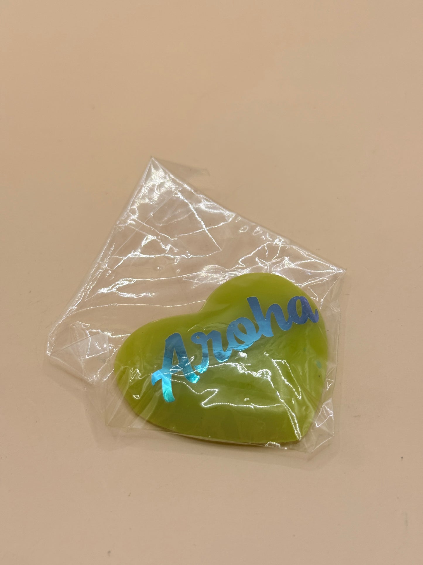 Aroha Heart Fridge Magnet – Green