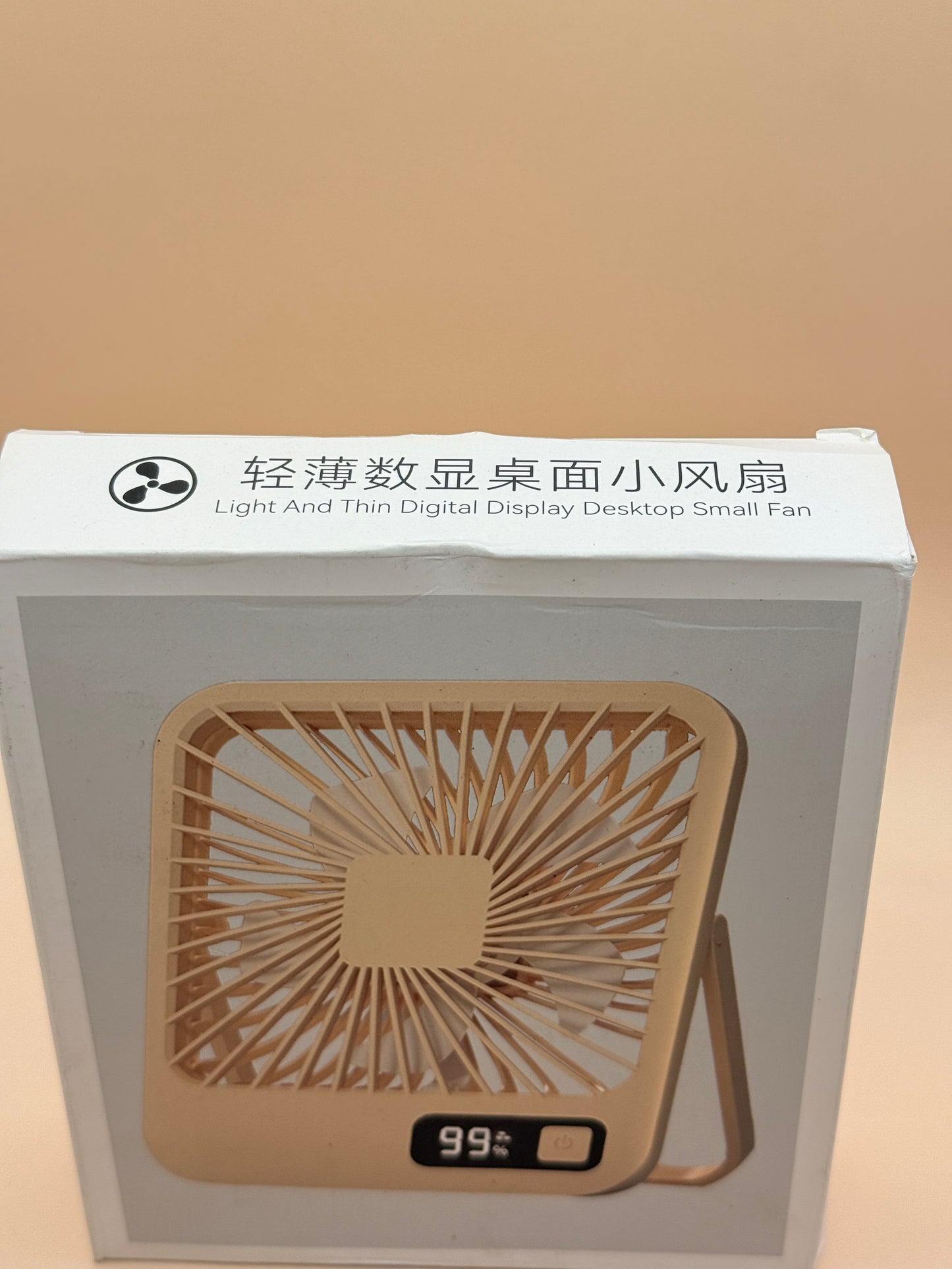 Light and Thin Digital Display Desktop Small Fan