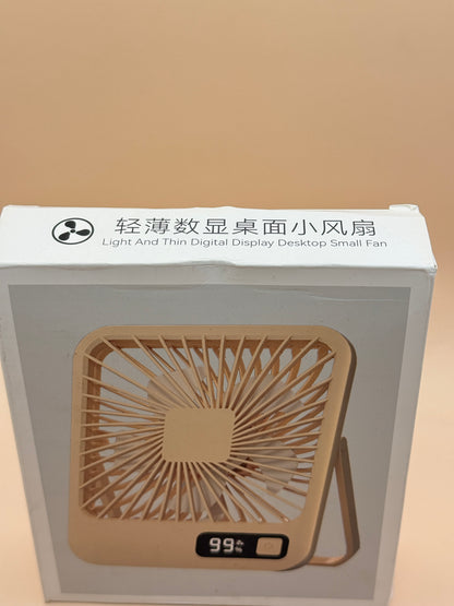Light and Thin Digital Display Desktop Small Fan