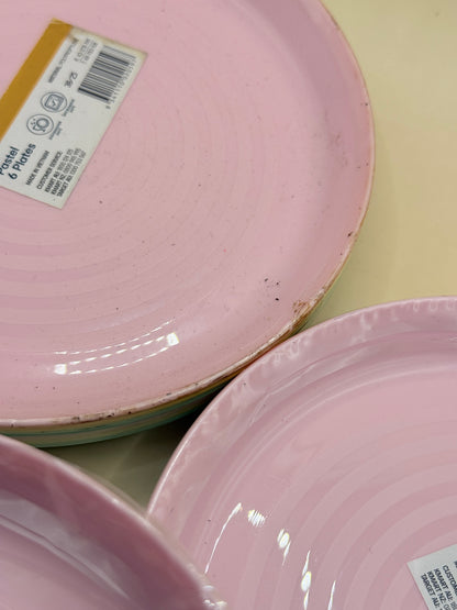 3x Sets Anko Pastel 6 Plates