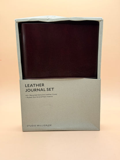 Studio Milligram Leather Journal Set A5