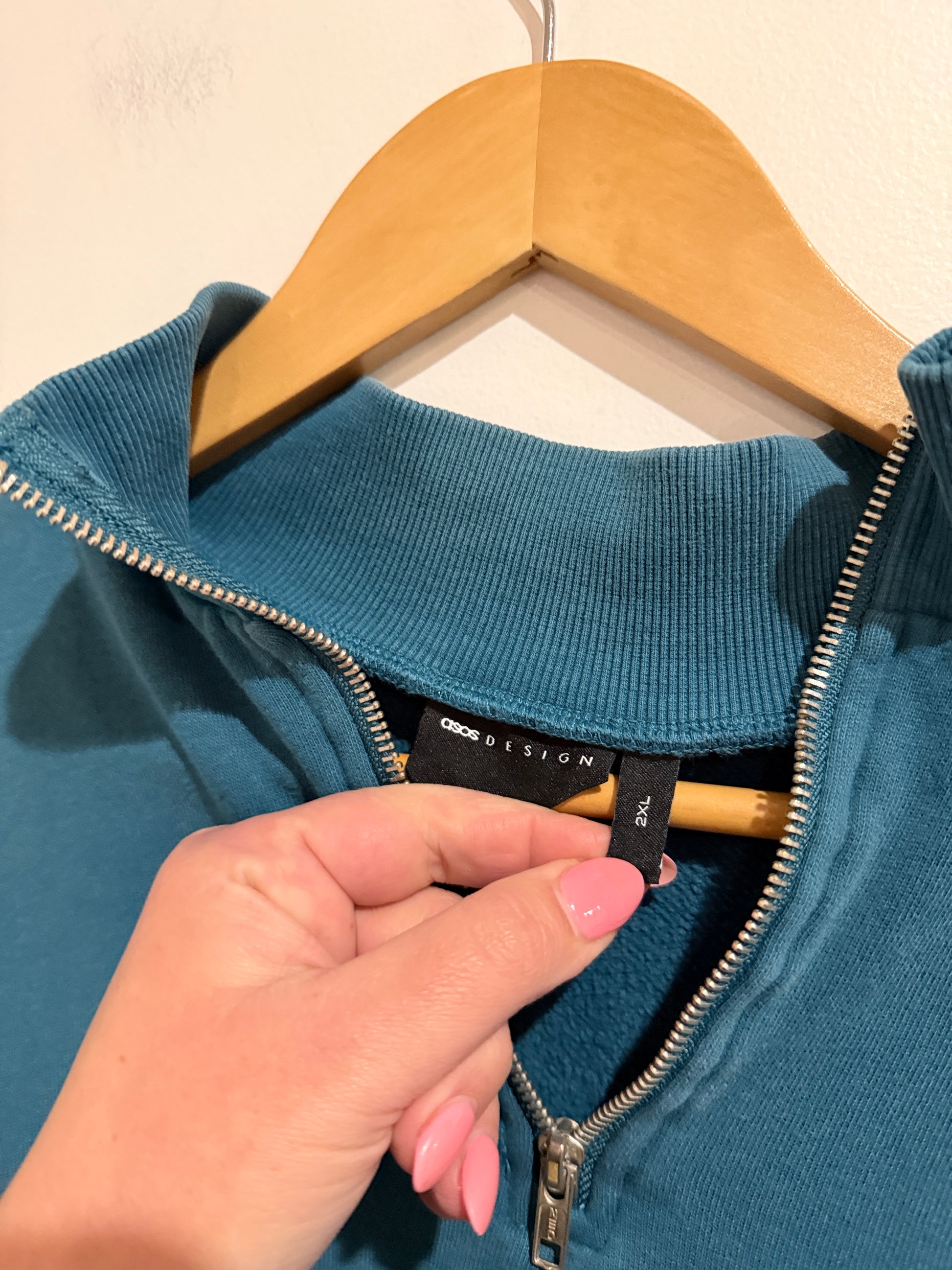 Asos Quarter-zip Sweatshirt Size 2XL