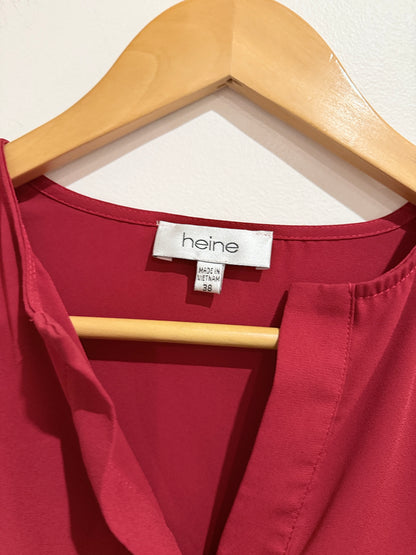 Heine V-neck 3/4-length Cuffed Shirt Size 38 | U/Arm to U/Arm 52cm
