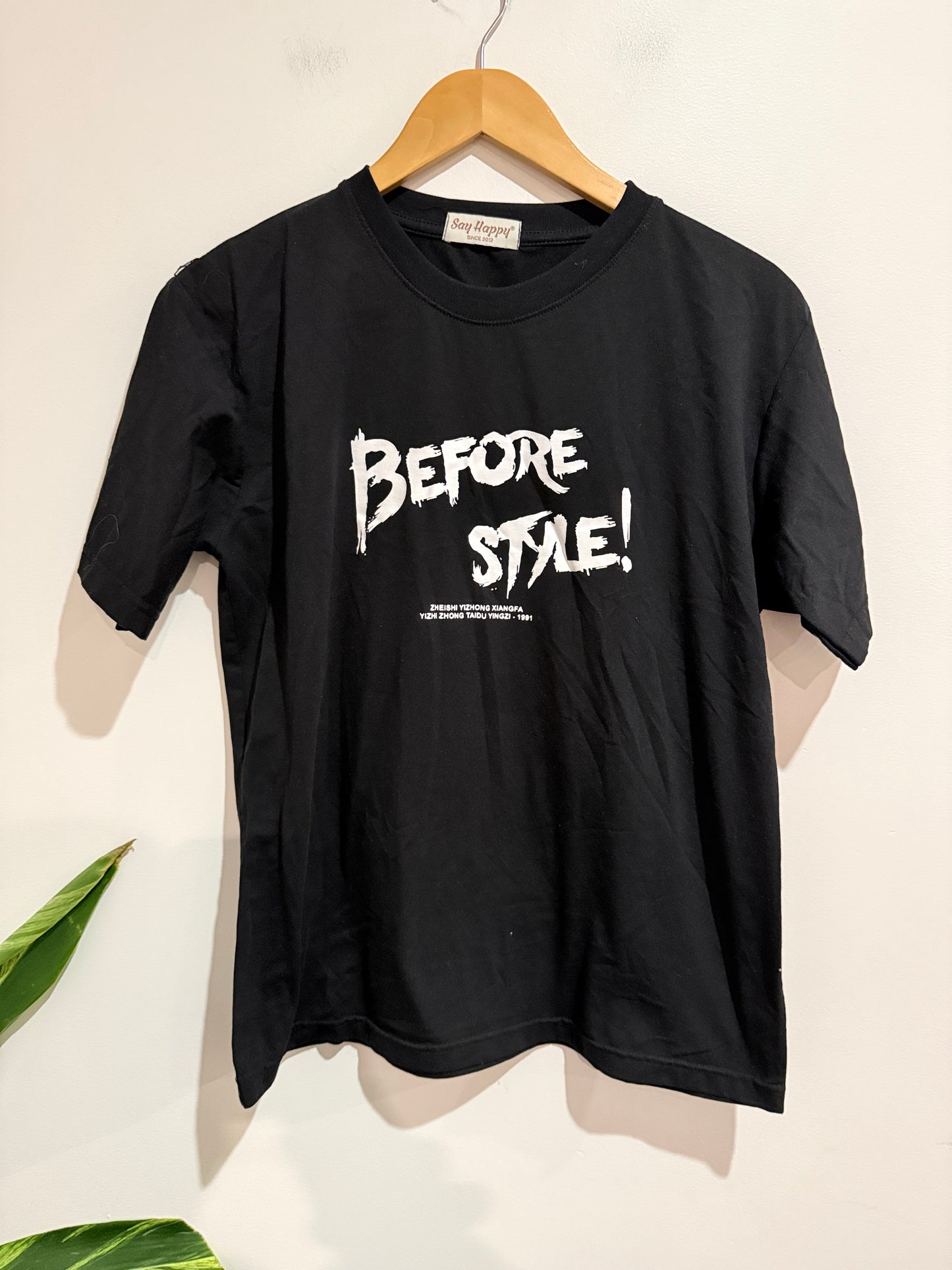 Say Happy Crewneck T-shirt Size U/Arm to U/Arm 50cm