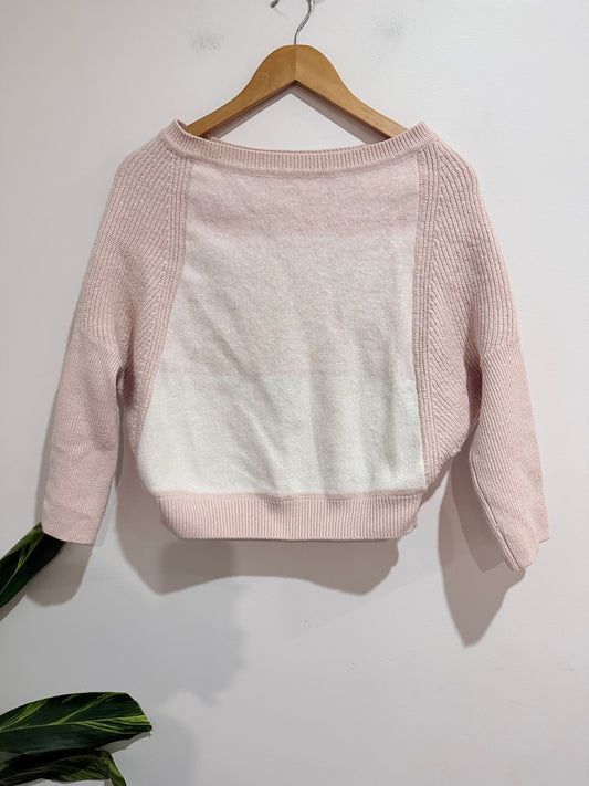 Selected Cropped Knit Sweater Size U/Arm to U/Arm 38cm
