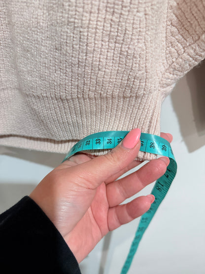 Selected Cropped Knit Sweater Size U/Arm to U/Arm 38cm