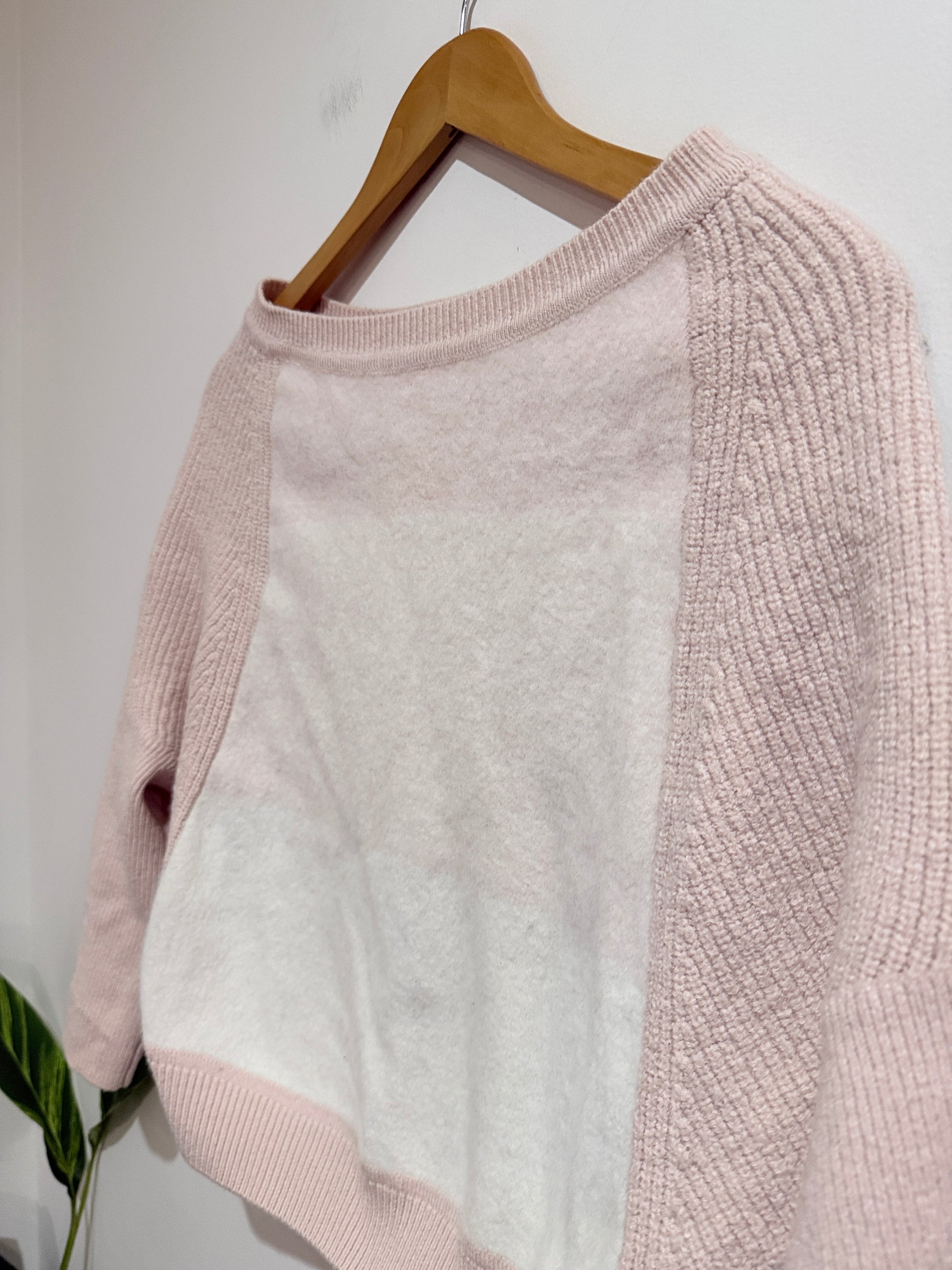 Selected Cropped Knit Sweater Size U/Arm to U/Arm 38cm