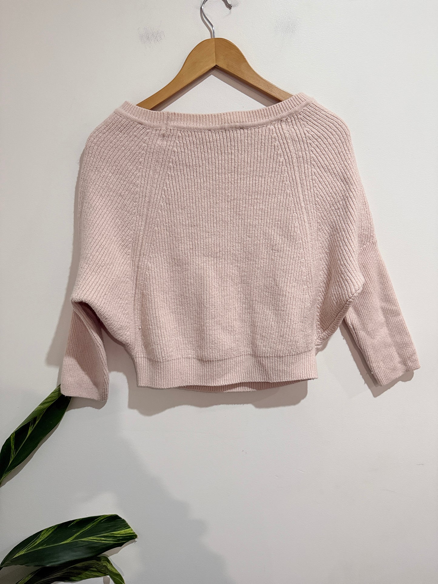 Selected Cropped Knit Sweater Size U/Arm to U/Arm 38cm