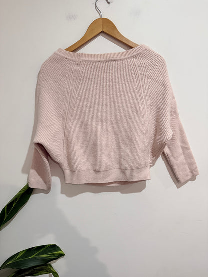 Selected Cropped Knit Sweater Size U/Arm to U/Arm 38cm