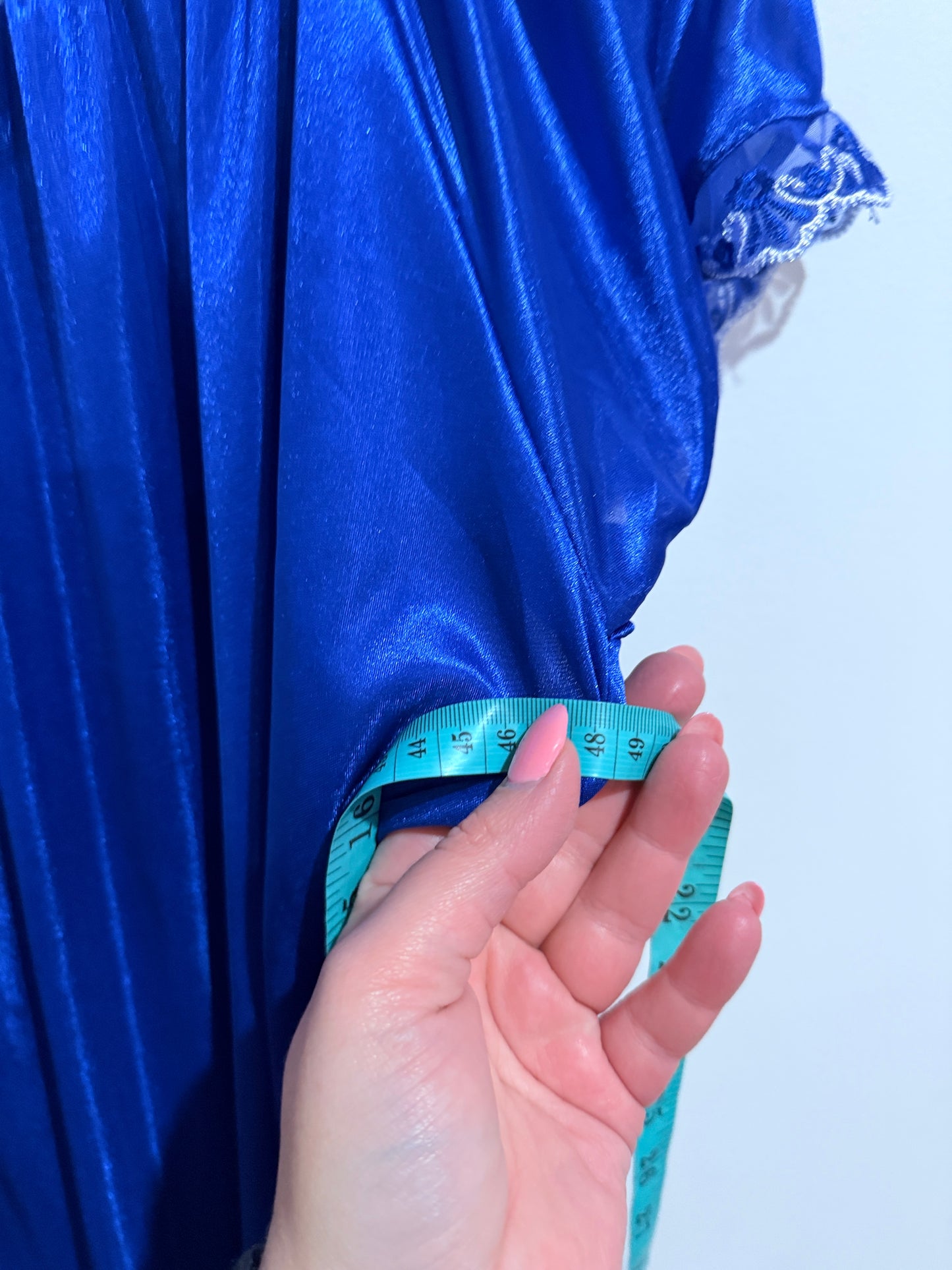 Satin Nightgown Size U/Arm to U/Arm 49cm