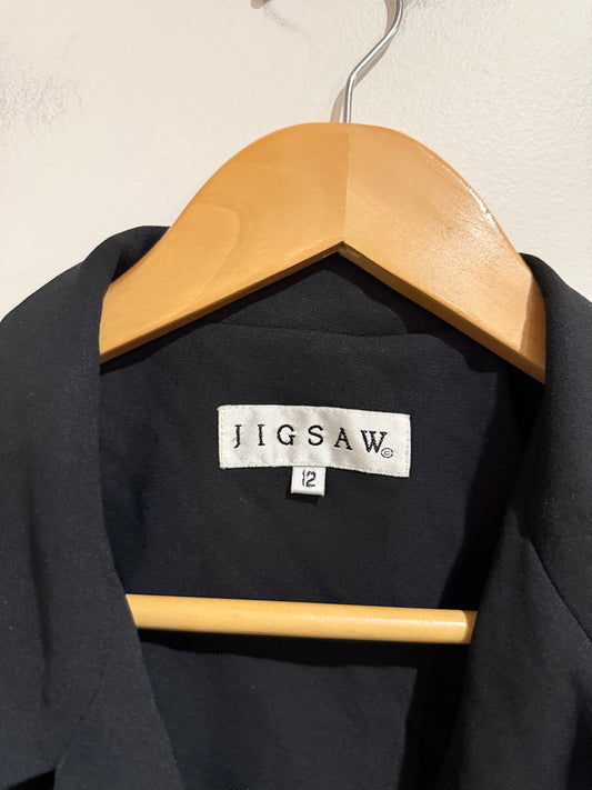 Jigsaw Button-up Shirt-jacket Size 12 | U/Arm to U/Arm 46cm
