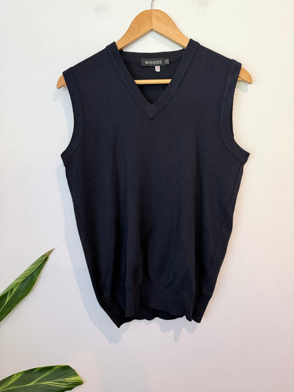 Woods V-neck Sweater Size 120 | U/Arm to U/Arm 49cm