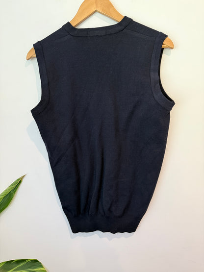 Woods V-neck Sweater Size 120 | U/Arm to U/Arm 49cm