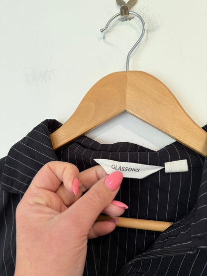Glassons Pinstripe Long-sleeve Shirt Size 6
