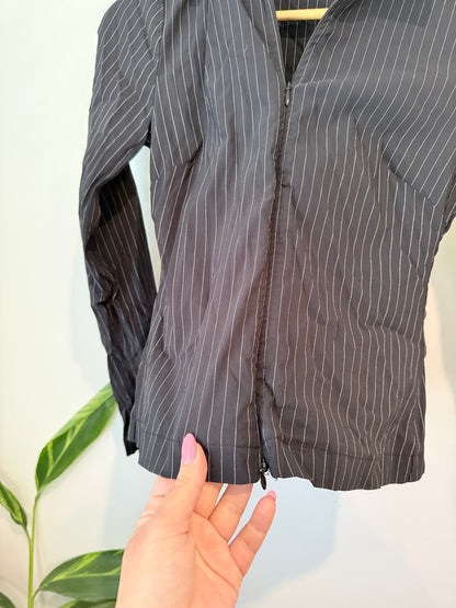 Glassons Pinstripe Long-sleeve Shirt Size 6
