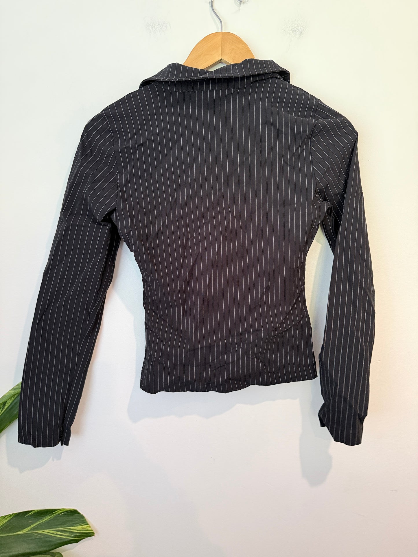 Glassons Pinstripe Long-sleeve Shirt Size 6