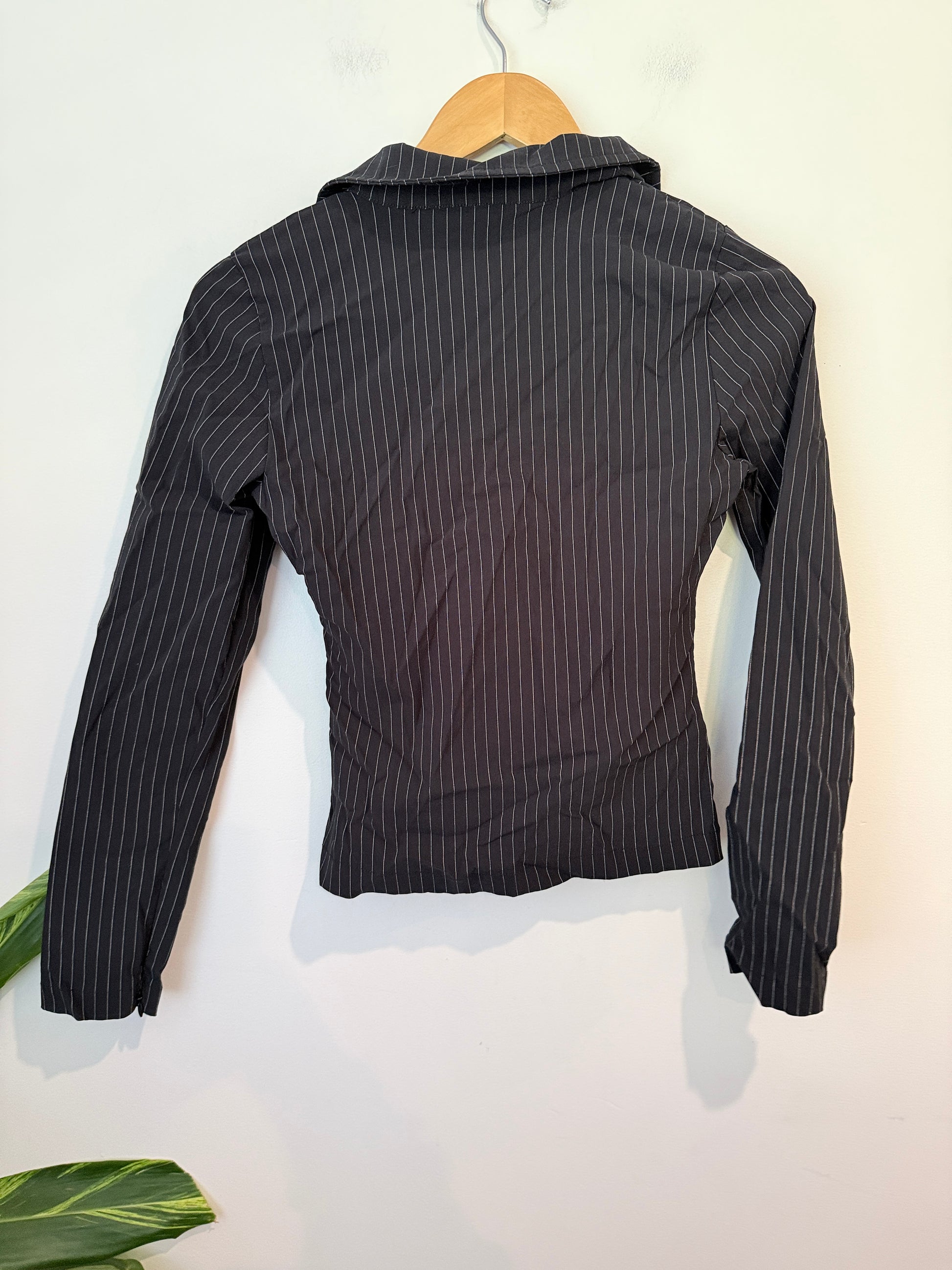Glassons Pinstripe Long-sleeve Shirt Size 6