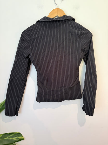 Glassons Pinstripe Long-sleeve Shirt Size 6