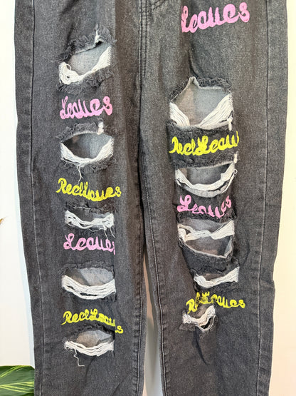V & V Jeans Ripped Jeans Size L | Waist 64cm