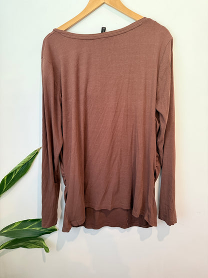 H & H Long-sleeve Henley Top Size XL