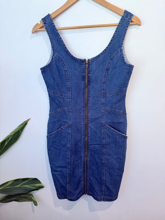 Mirrou Denim Mini Dress Size 10