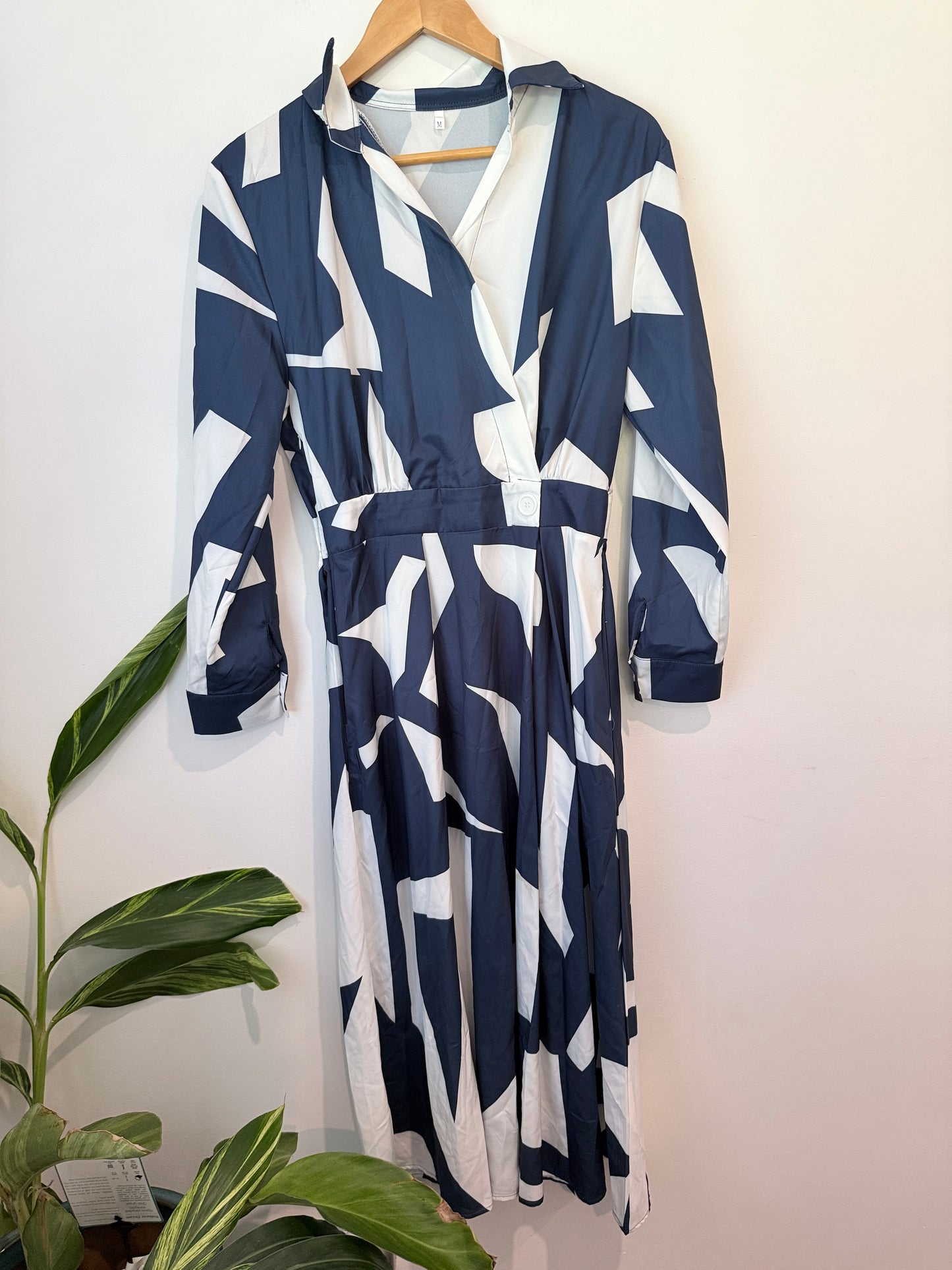 Brand Unknown Long-sleeve Shirt Dress Size M | U/Arm to U/Arm 44cm