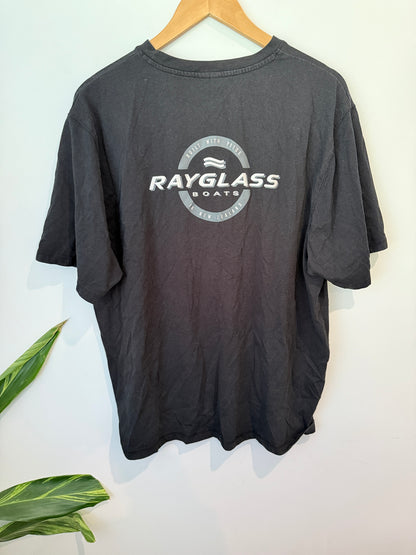 Rayglass Boats Black T-shirt Size XL