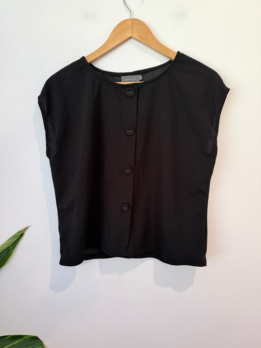 Mirrou Button-up Vest Top Size M