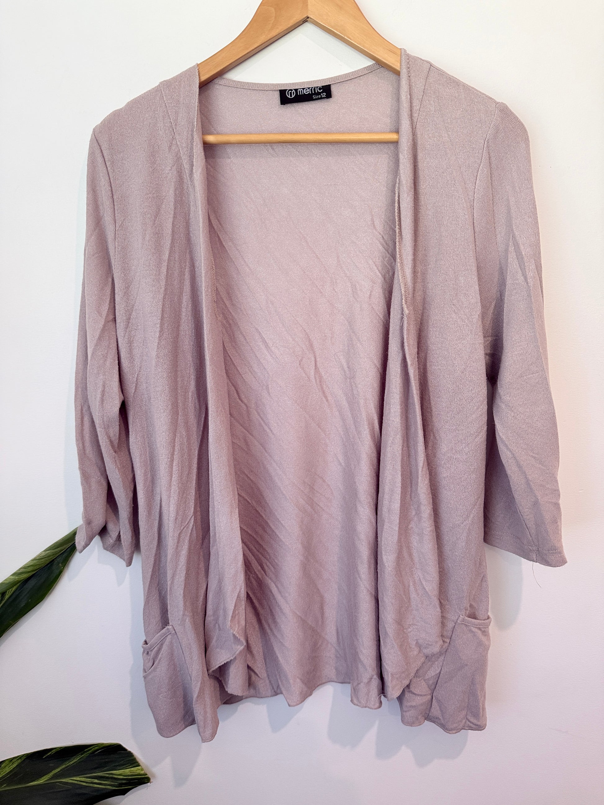 Merric Open-front Knit Cardigan Size 12