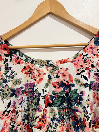 Brand Unknown Floral Print Jumpsuit Size U/Arm to U/Arm 53cm