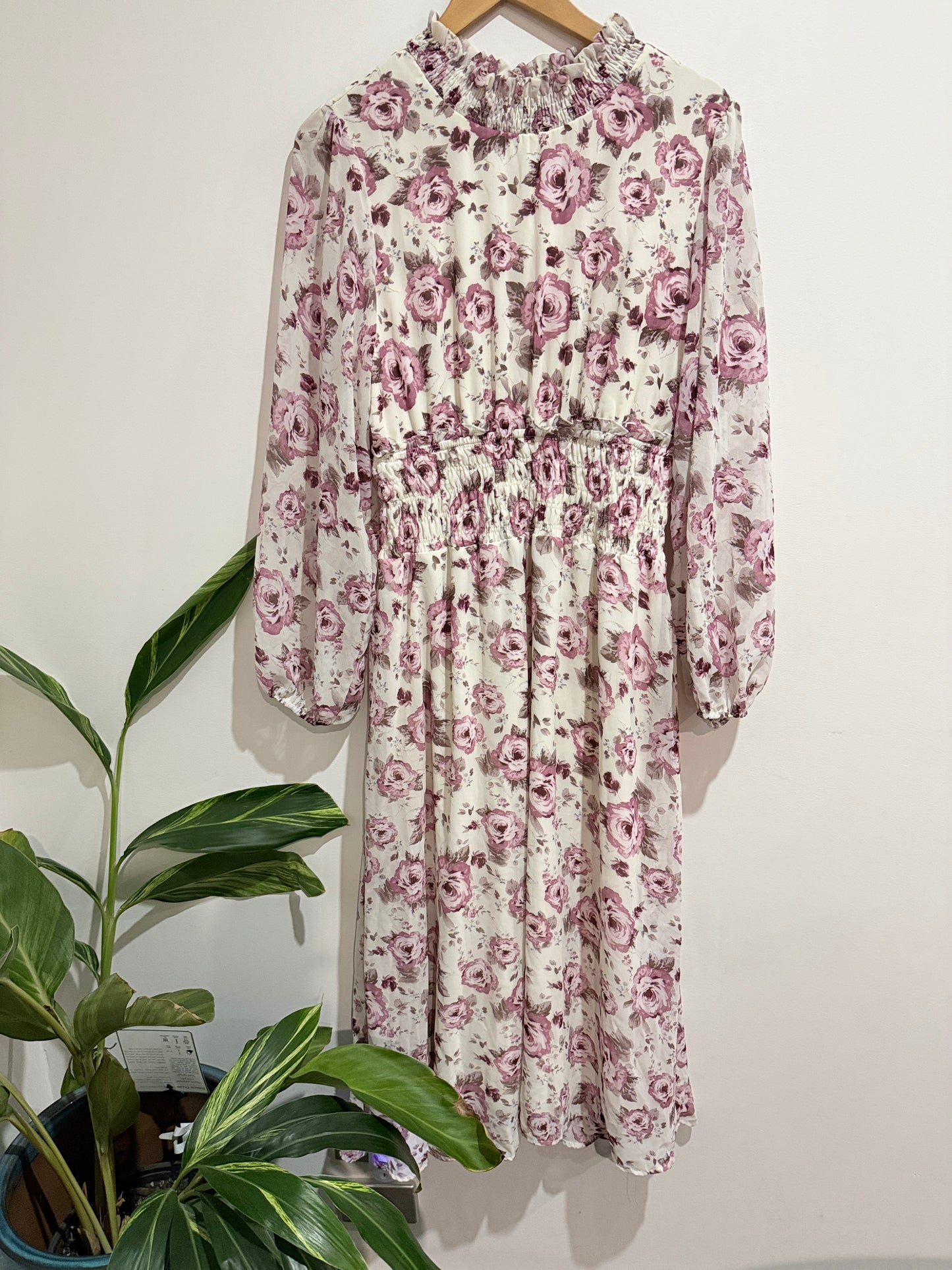 Mirrou Floral Print Skater Dress Size 14
