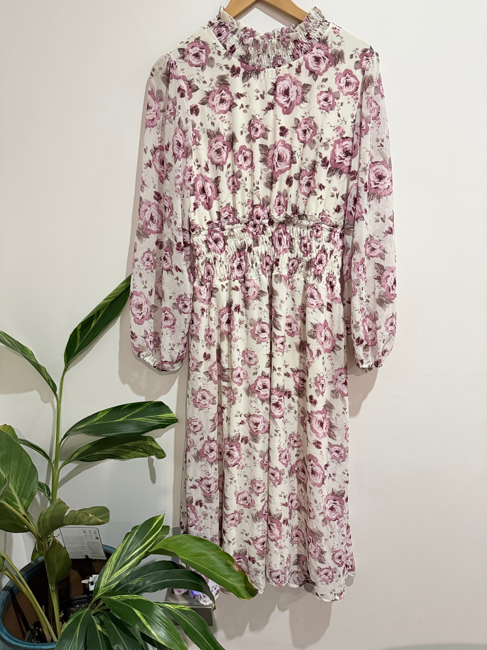 Mirrou Floral Print Skater Dress Size 14
