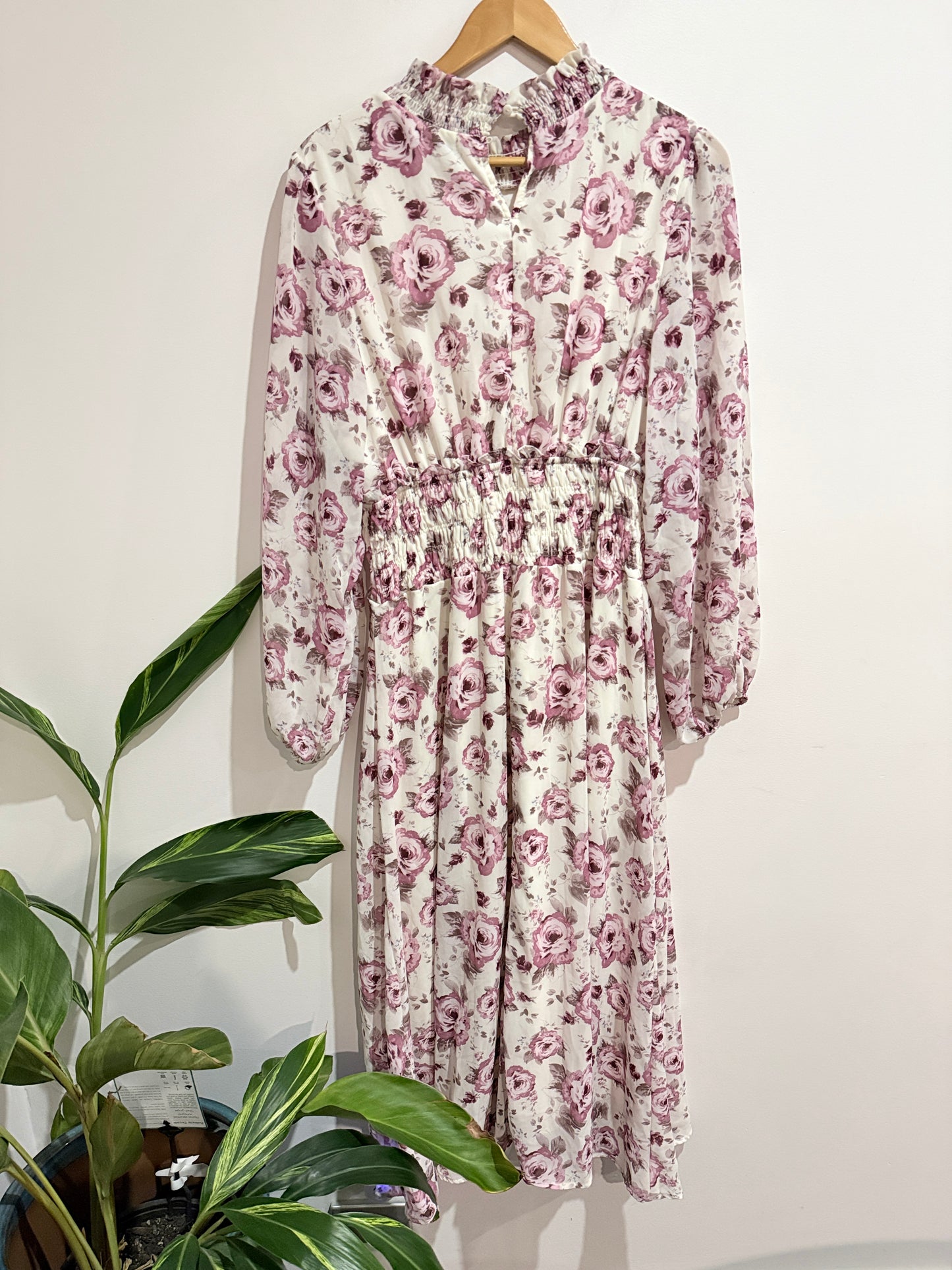 Mirrou Floral Print Skater Dress Size 14