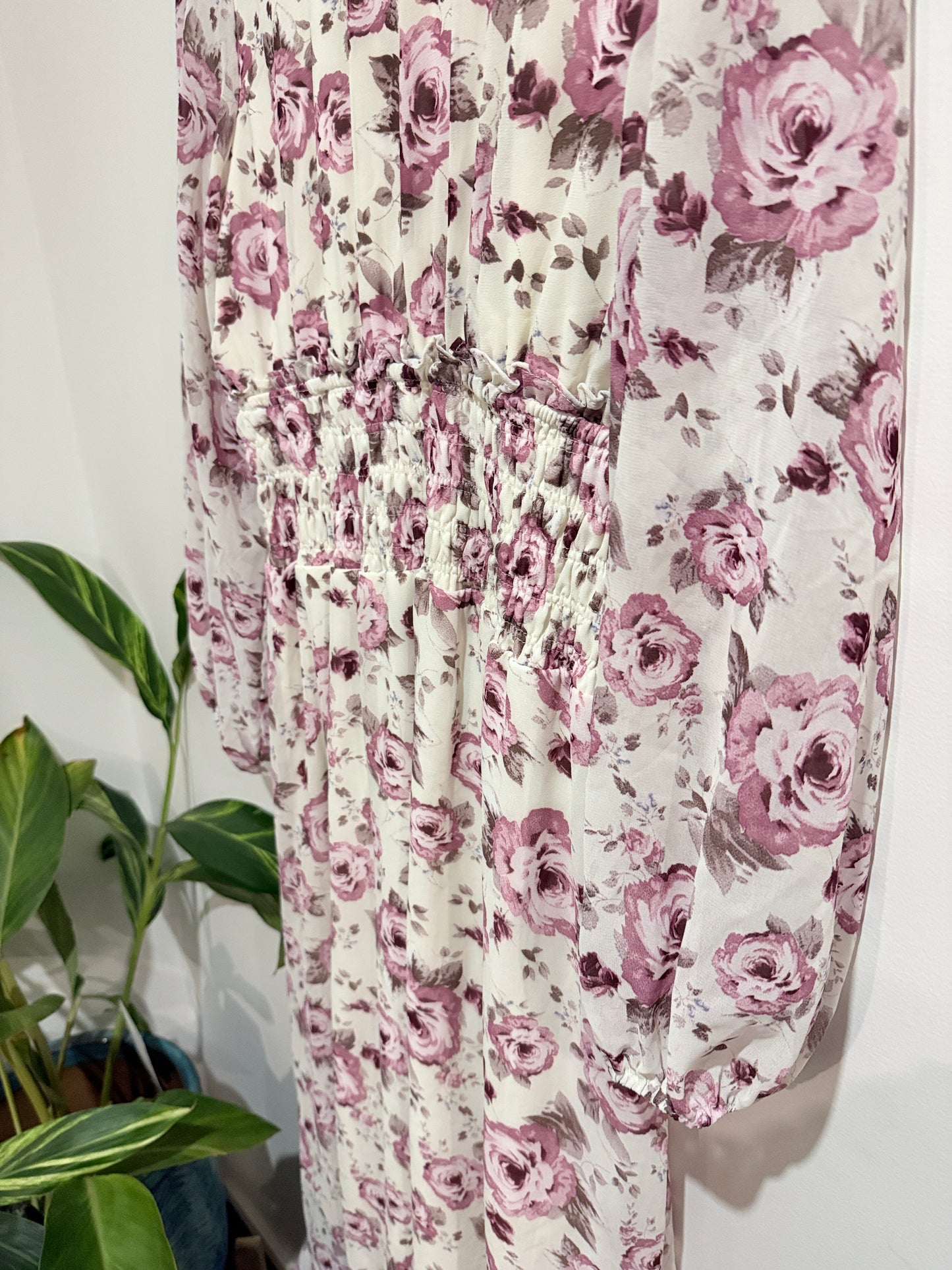 Mirrou Floral Print Skater Dress Size 14