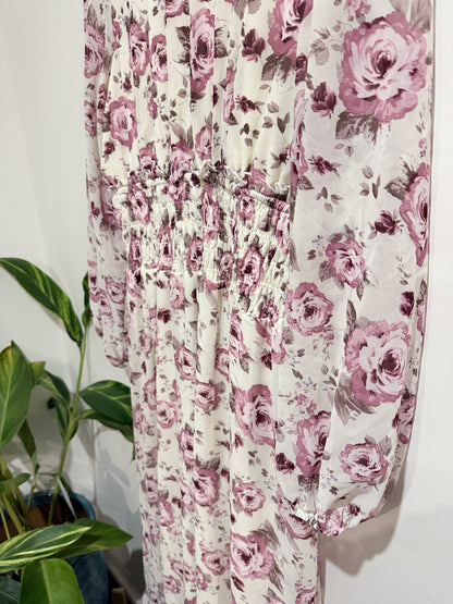 Mirrou Floral Print Skater Dress Size 14