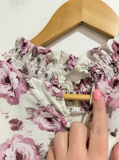 Mirrou Floral Print Skater Dress Size 14