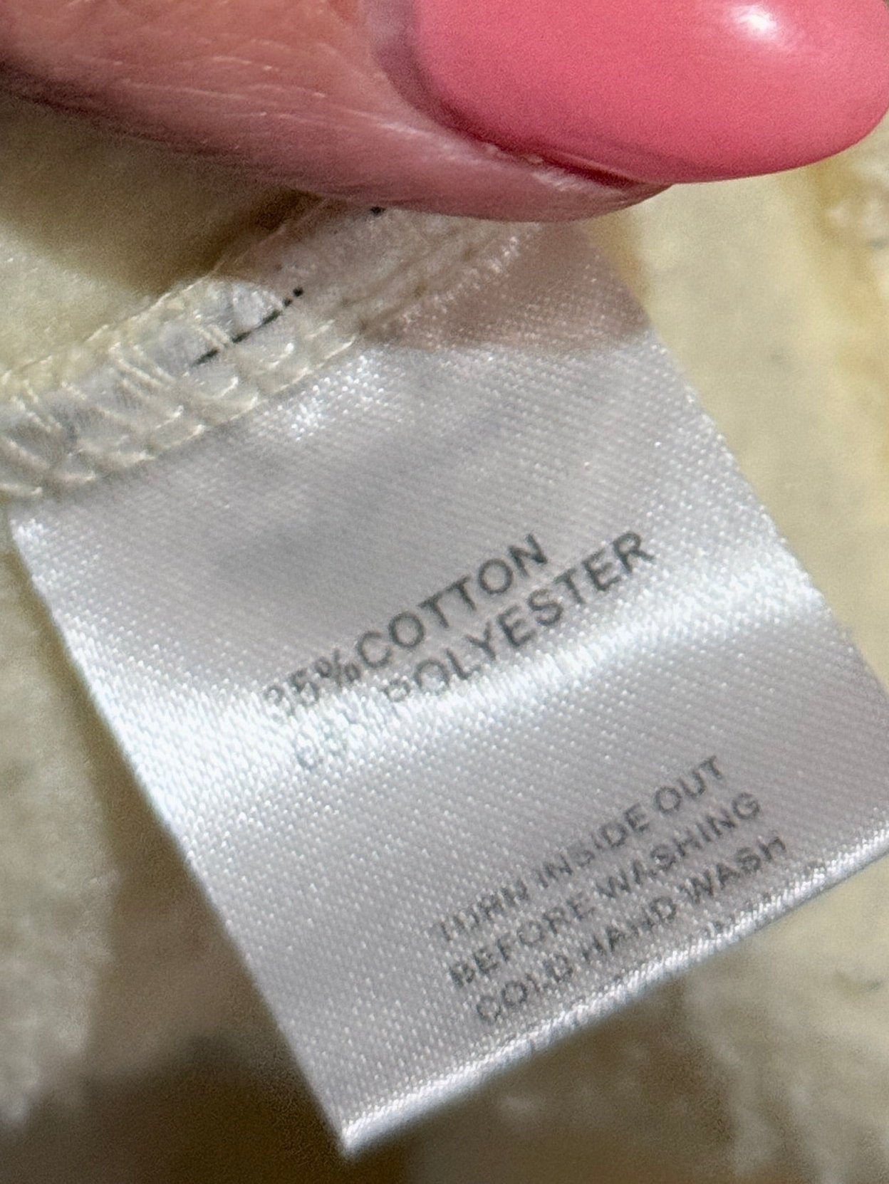 White Fox Crew Neck Sweater Size M/L