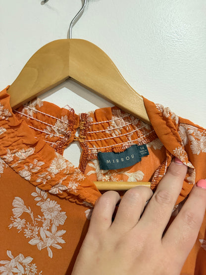 Mirrou Smocked Waist Maxi Dress Size 14