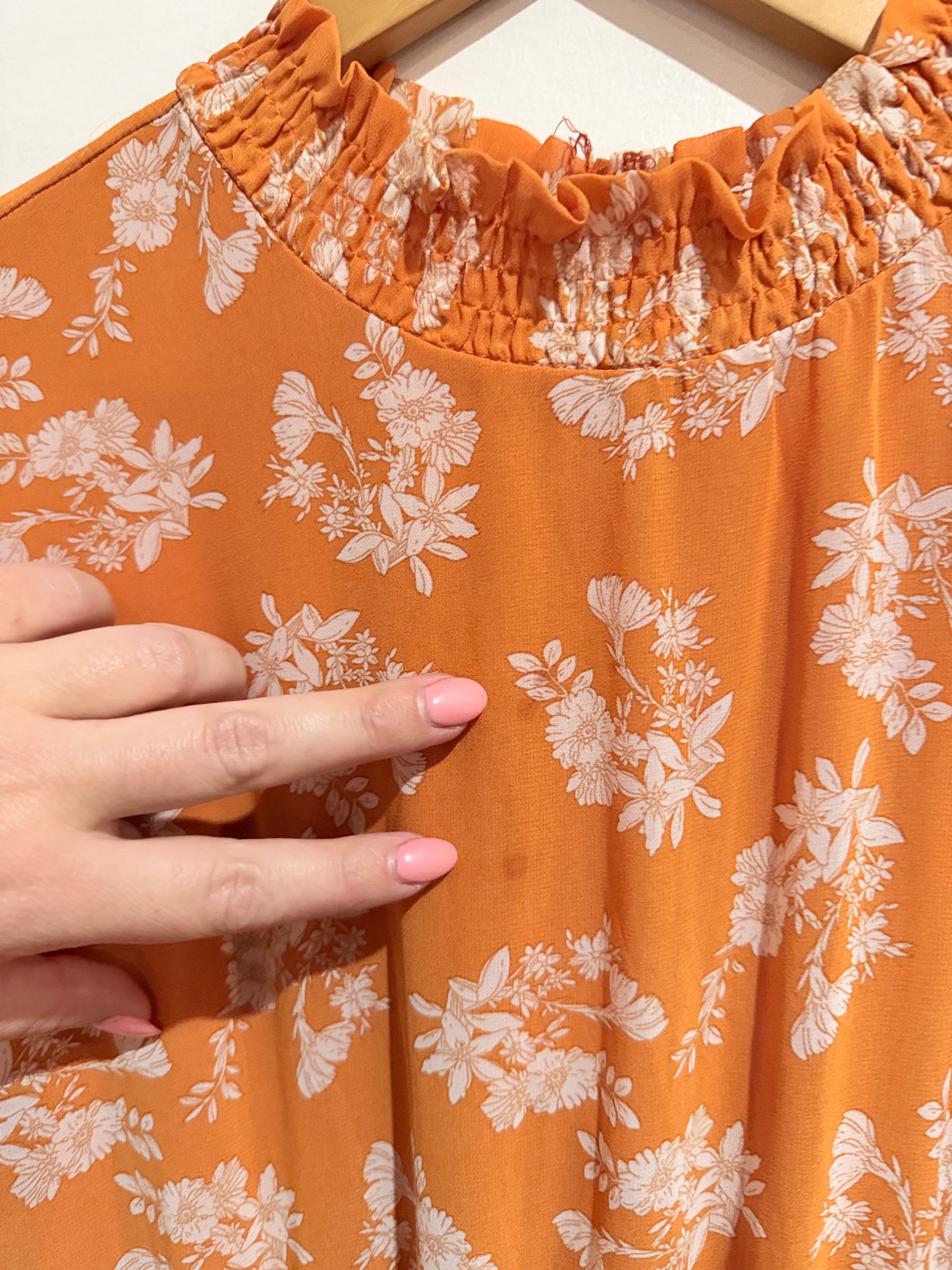 Mirrou Smocked Waist Maxi Dress Size 14