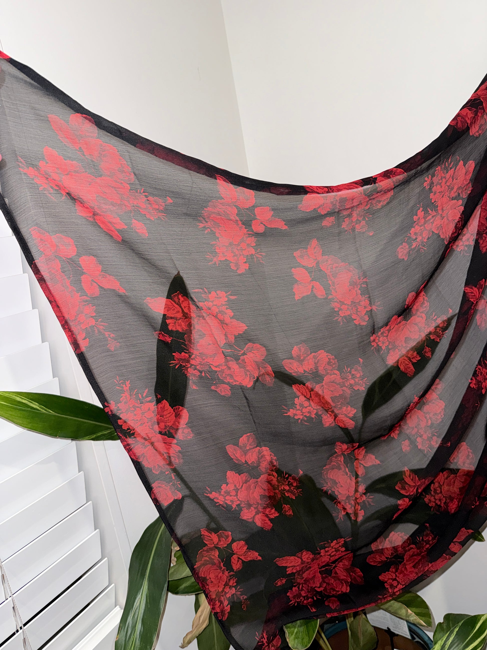 Floral Patterned Scarf