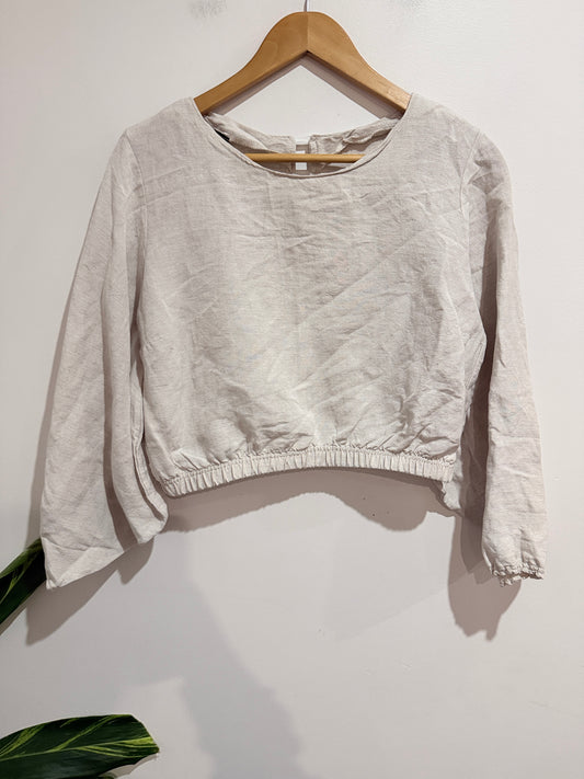 Love Knot War Cropped Long-sleeve Top Size U/Arm to U/Arm 49cm