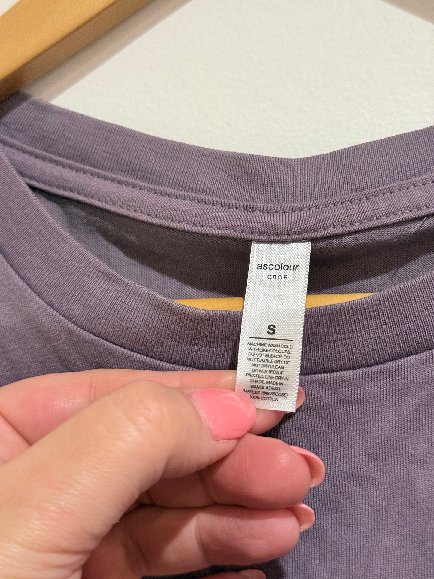 Ascolour Crew Neck Cropped T-shirt Size S
