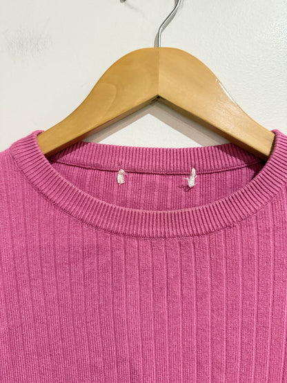 Brand Unknown Ribbed Knit Crop Top Size U/Arm to U/Arm 40cm