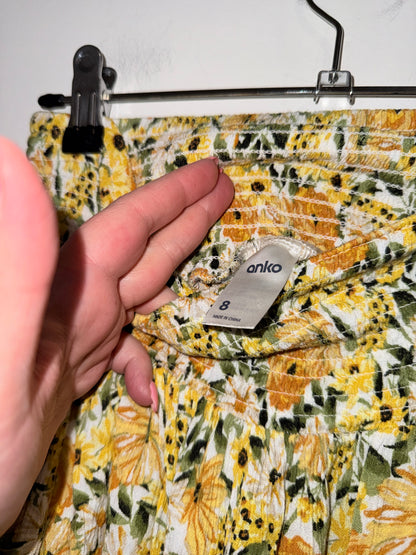 Anko Floral Mini Skirt Size 8
