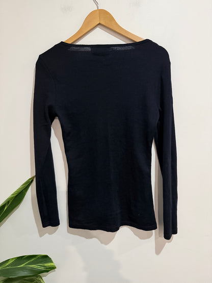 Basics Heattech Scoopneck Top Size L