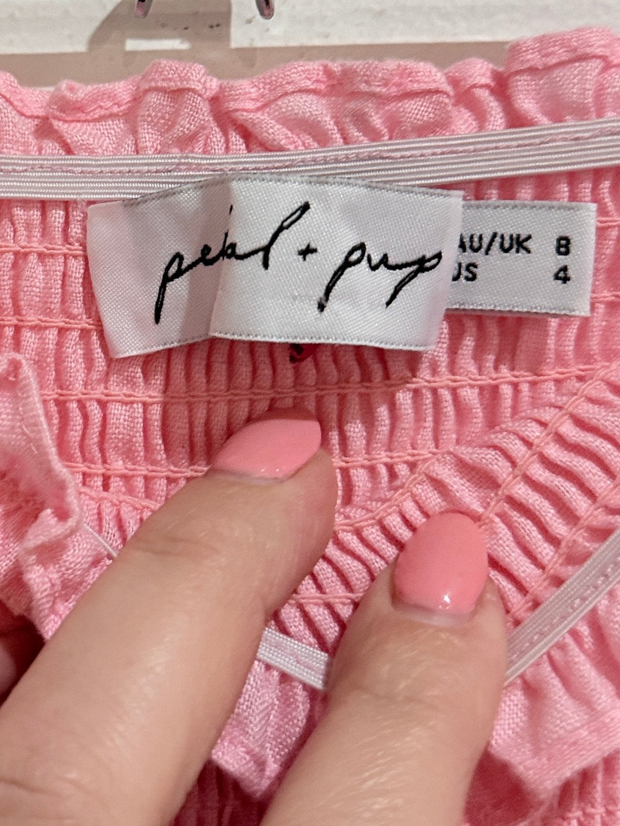 Petal + Pup Strapless Smocked Maxi Dress Size 8