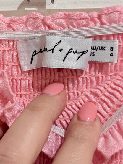 Petal + Pup Strapless Smocked Maxi Dress Size 8